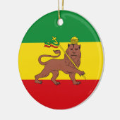 Rastafarian Flag Äthiopia Löwe von Judah Postcar Keramik Ornament (Links)