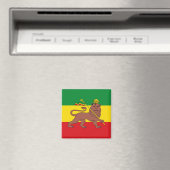 Rastafarian Flag Äthiopia Löwe von Judah Postcar Magnet (In Situ (Geschirrspüler))