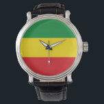 Rastafarian Flag Rasta Äthiopian Armbanduhr<br><div class="desc">Rot,  Grün und Gelb sind die Fahne von Rastafarianismus,  aber auch eine Flagge von Äthiopien. Hier ist ein hochwertiges Rasta-Geschenk und ein großartiges Design für alle rastafarians. Besuchen Sie unseren Shop,  um coole Rasta-Geschenke und andere Weltfahne Geschenkideen zu finden.</div>