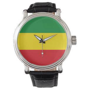 Rastafarian Flag Rasta Äthiopian Armbanduhr