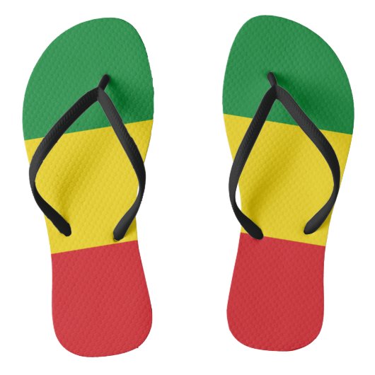 Rastafarian Flag Rasta Äthiopian Badesandalen (Fußbett)