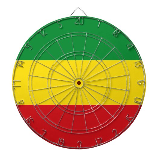 Rastafarian Flag Rasta Äthiopian Dartscheibe (vorne)