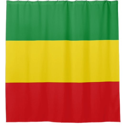Rastafarian Flag Rasta Äthiopian Duschvorhang (Vorderseite)