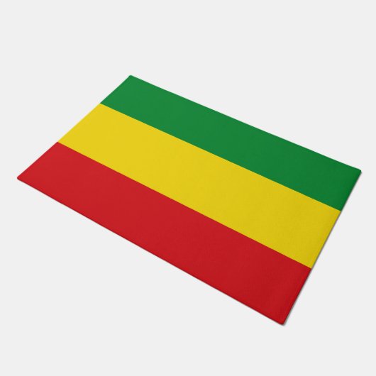Rastafarian Flag Rasta Äthiopian Fußmatte (Schrägansicht)