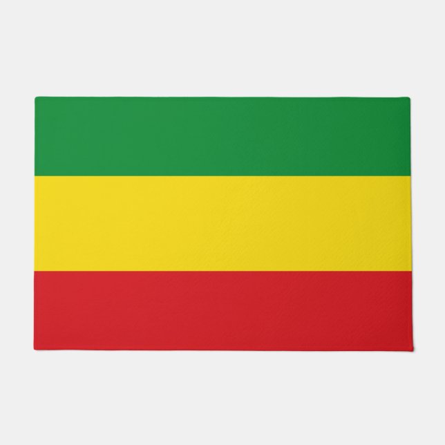 Rastafarian Flag Rasta Äthiopian Fußmatte (Vorderseite)