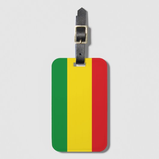 Rastafarian Flag Rasta Äthiopian Gepäckanhänger (Vorderseite Vertikal)