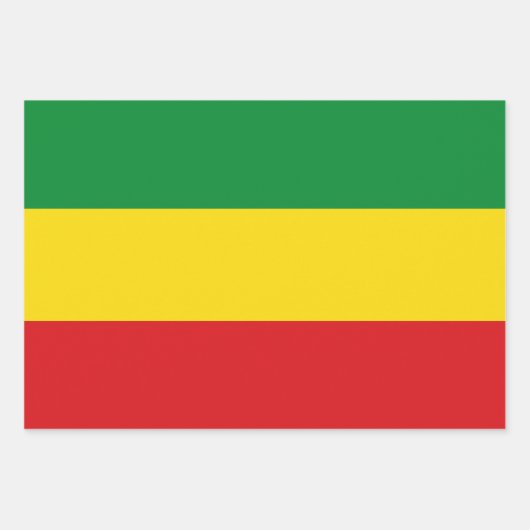 Rastafarian Flag Rasta Äthiopian Geschenkpapier Set (Vorderseite)