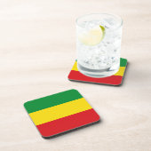 Rastafarian Flag Rasta Äthiopian Getränkeuntersetzer (Rechte Seite)