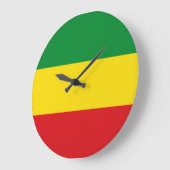 Rastafarian Flag Rasta Äthiopian Große Wanduhr (Winkel)