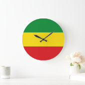 Rastafarian Flag Rasta Äthiopian Große Wanduhr (Zuhause)