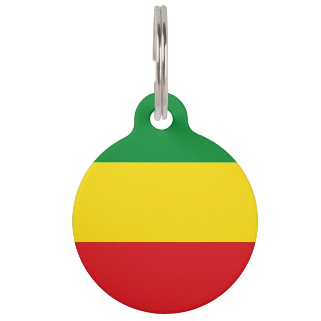 Rastafarian Flag Rasta Äthiopian Haustiermarke (Rückseite)