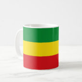 Rastafarian Flag Rasta Äthiopian Kaffeetasse (Vorderseite Links)
