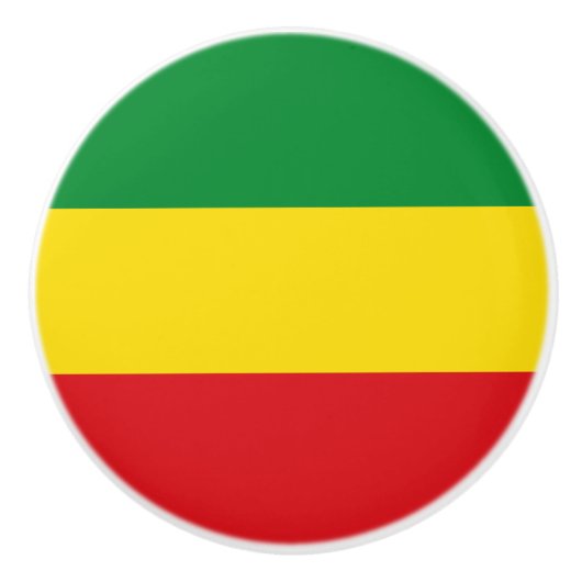 Rastafarian Flag Rasta Äthiopian Keramikknauf (Vorderseite)