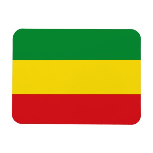 Rastafarian Flag Rasta Äthiopian Magnet (Horizontal)