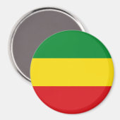 Rastafarian Flag Rasta Äthiopian Magnet (Vorderseite/Rückseite)