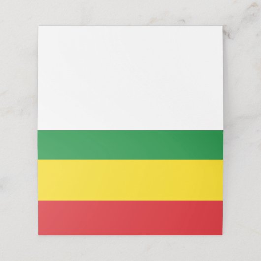 Rastafarian Flag Rasta Äthiopian Platzkarte (Außenseite Aufgefaltet)