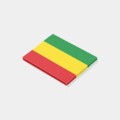 Rastafarian Flag Rasta Äthiopian Post-it Klebezettel (angewinkelt)