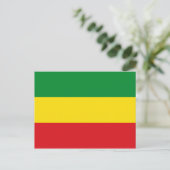 Rastafarian Flag Rasta Äthiopian Postkarte (Stehend Vorderseite)