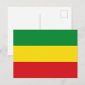 Rastafarian Flag Rasta Äthiopian Postkarte (Vorne/Hinten)
