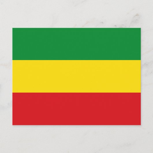 Rastafarian Flag Rasta Äthiopian Postkarte (Vorderseite)