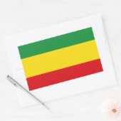 Rastafarian Flag Rasta Äthiopian Rechteckiger Aufkleber (Umschlag)