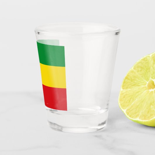 Rastafarian Flag Rasta Äthiopian Schnapsglas (Rechts)