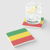 Rastafarian Flag Rasta Äthiopian Steinuntersetzer (Seitenansicht)