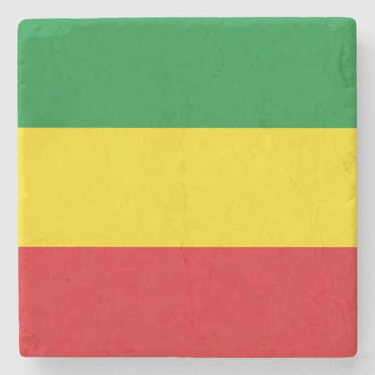 Rastafarian Flag Rasta Äthiopian Steinuntersetzer (Vorderseite)