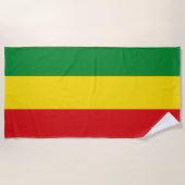 Rastafarian Flag Rasta Äthiopian Strandtuch (Vorderseite)