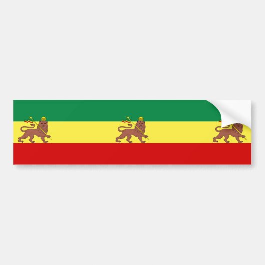 Rastafarian Flag (Rastafarianism) (Rasta) Autoaufkleber (Vorne)
