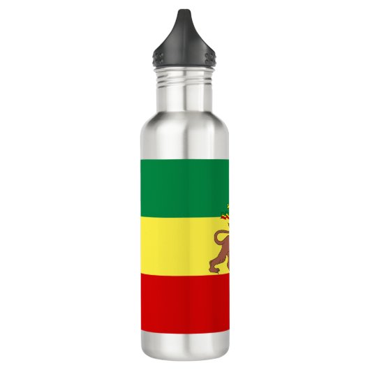 Rastafarian Flag (Rastafarianism) (Rasta) Edelstahlflasche (Links)