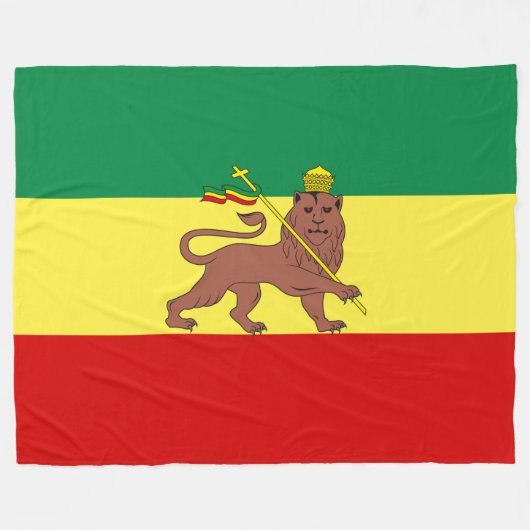Rastafarian Flag (Rastafarianism) (Rasta) Fleecedecke (Vorderseite (Horizontal))