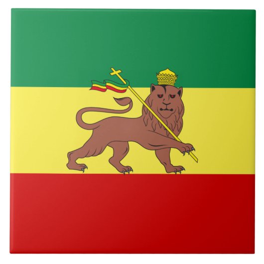 Rastafarian Flag (Rastafarianism) (Rasta) Fliese (Vorderseite)