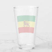 Rastafarian Flag (Rastafarianism) (Rasta) Glas (Rückseite)