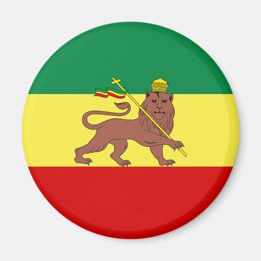 Rastafarian Flag (Rastafarianism) (Rasta) Magnet (Vorne)