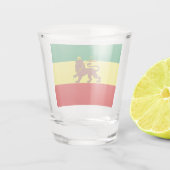 Rastafarian Flag (Rastafarianism) (Rasta) Schnapsglas (Rückseite)