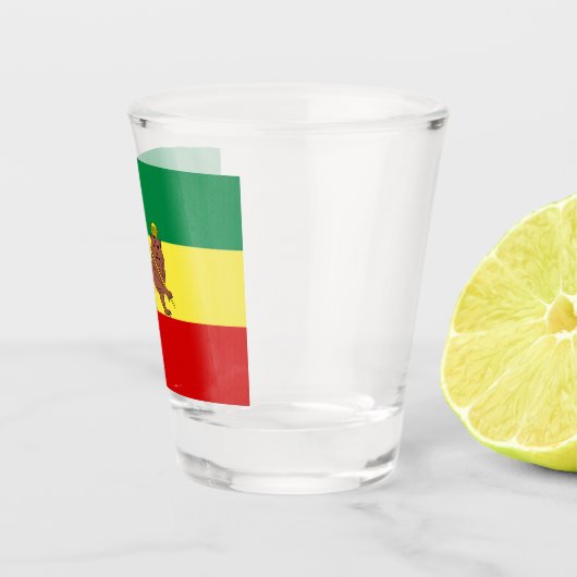 Rastafarian Flag (Rastafarianism) (Rasta) Schnapsglas (Rechts)