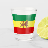 Rastafarian Flag (Rastafarianism) (Rasta) Schnapsglas (Vorderseite)