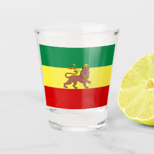 Rastafarian Flag (Rastafarianism) (Rasta) Schnapsglas