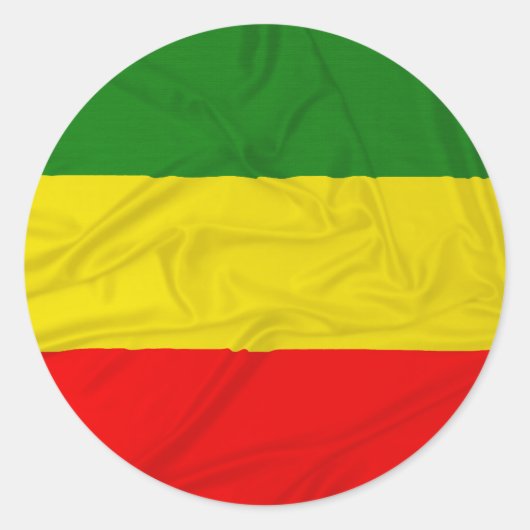 Rastafarian Flag Runder Aufkleber (Vorderseite)