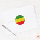 Rastafarian Flag Runder Aufkleber (Umschlag)