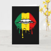 Rastafarian Jamaica Lips Karte (Gelbe Blume)