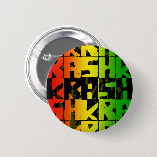 rastafarian Knopf Button (Vorne & Hinten)