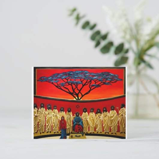 Rastafarian Last Supper Postkarte (Stehend Vorderseite)