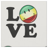 Rastafarian Liebe glückliche Rasta Flagge Stoff (Nahaufnahme)