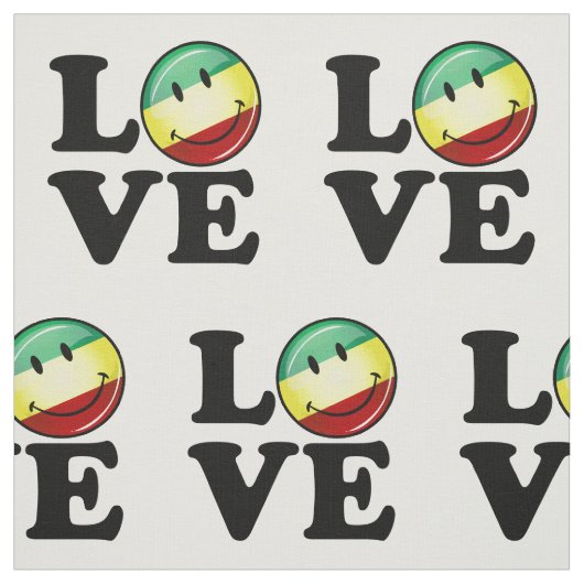 Rastafarian Liebe glückliche Rasta Flagge Stoff (Muster)