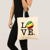 Rastafarian Liebe glückliche Rasta Flagge Tragetasche (Vorderseite (Produkt))
