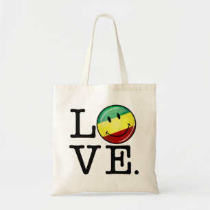 Rastafarian Liebe glückliche Rasta Flagge Tragetasche