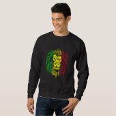 Rastafarian Lion Mandala Reggae Music Jamaica Rast Sweatshirt (Vorne ganz)