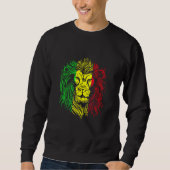 Rastafarian Lion Mandala Reggae Music Jamaica Rast Sweatshirt (Vorderseite)